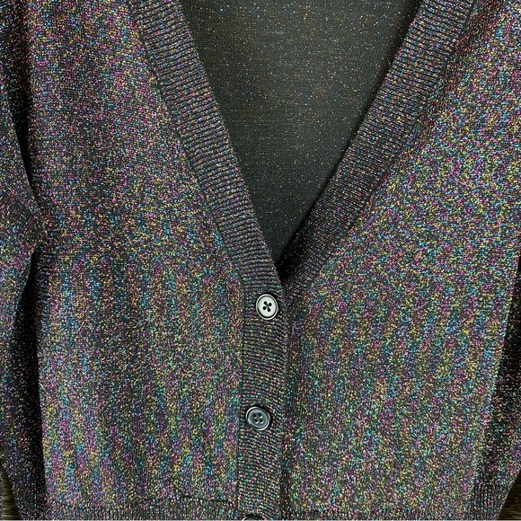 Leith Shimmer Sparkle Cardigan EUC Size L - Picture 3 of 9